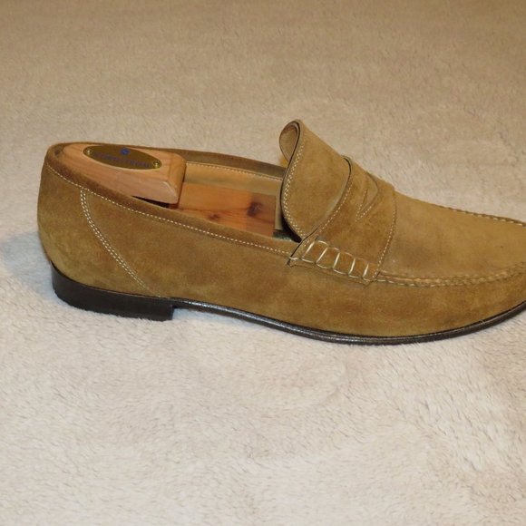 Sutor Mantellassi Tan Calf Suede Penny Loafers US 10 main image 9